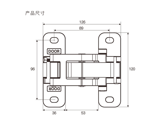 GC-135暗铰管井挂石门铰链