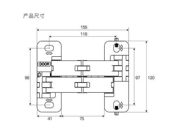 GC-250重型石材门隐形铰链