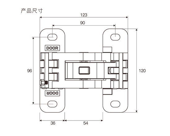 GC-185石材门暗铰链